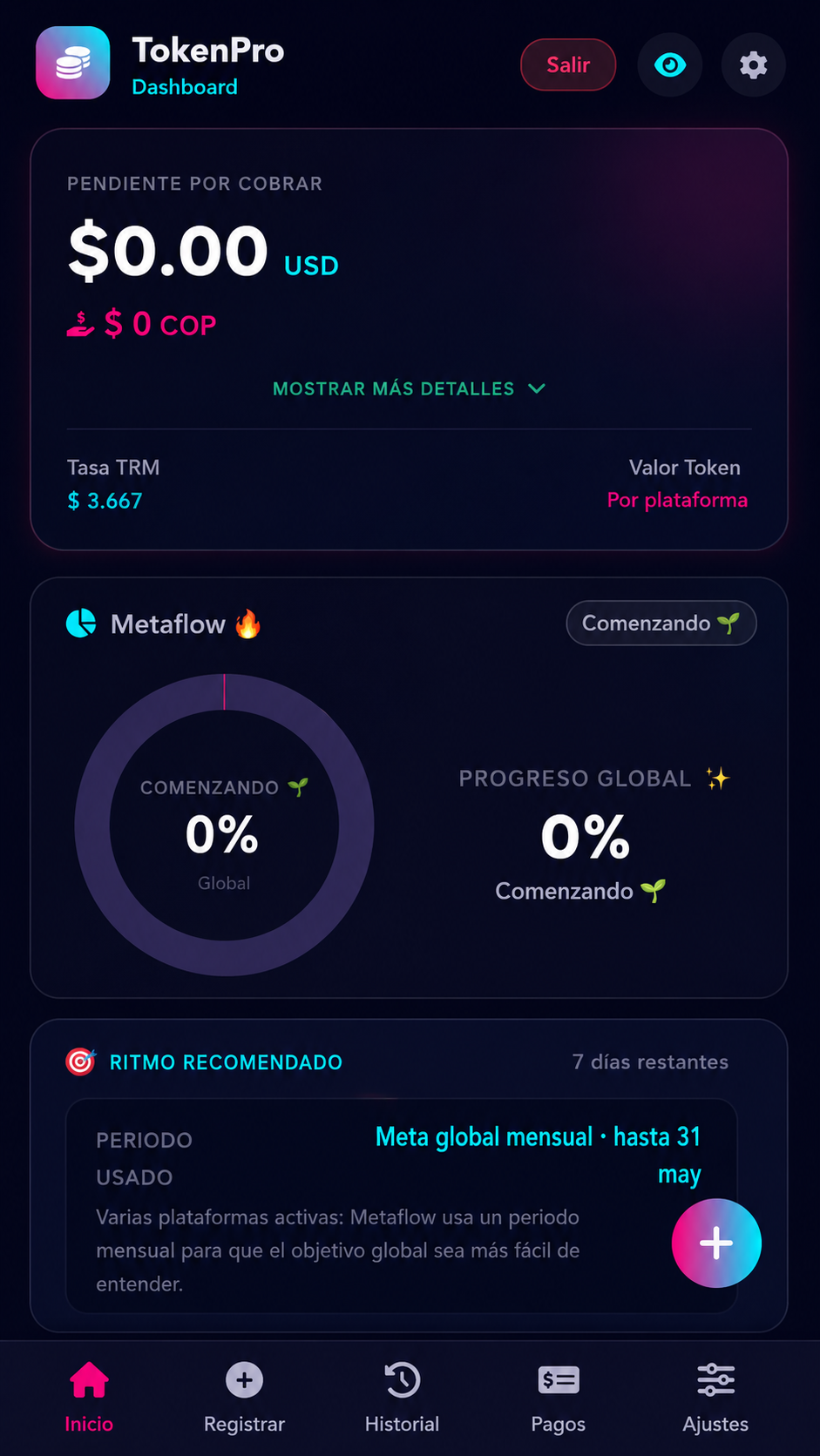 TokenPro inicio