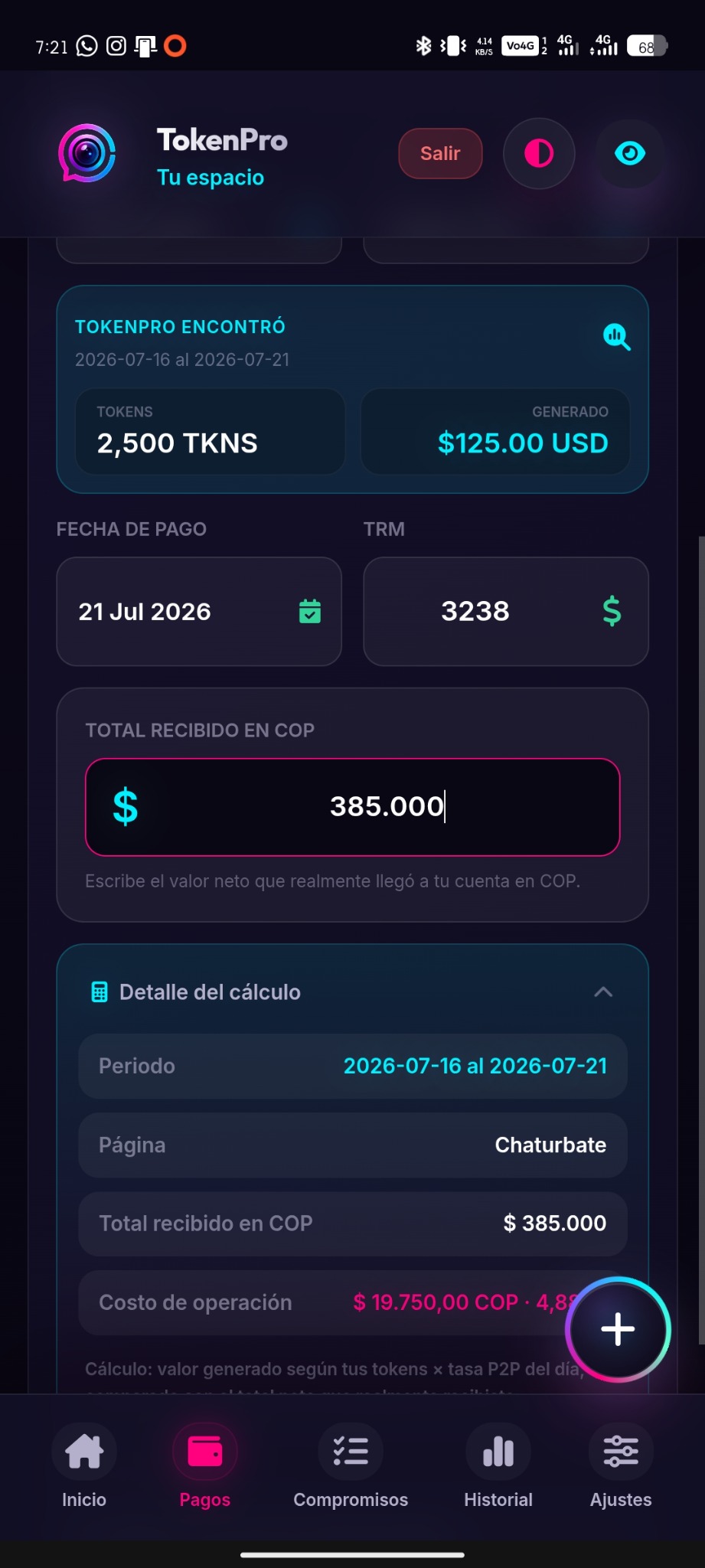 TokenPro compromisos